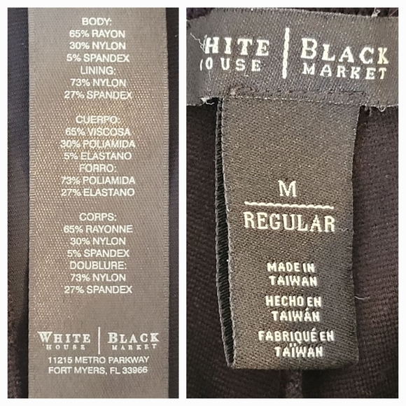 WHBM Slimming high waist refined seam detail black sculpted structured pant - Picture 16 of 17